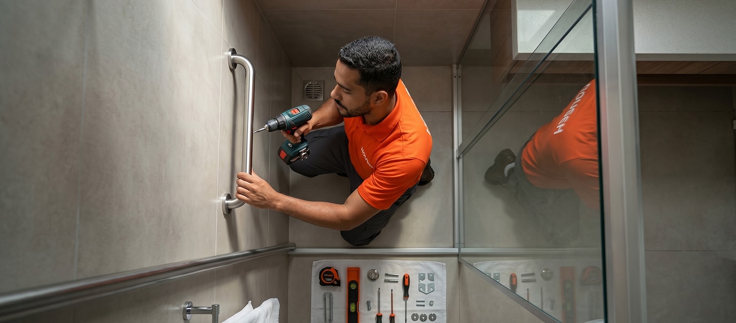 Instalação de até 3 Barras de Apoio para Banheiro