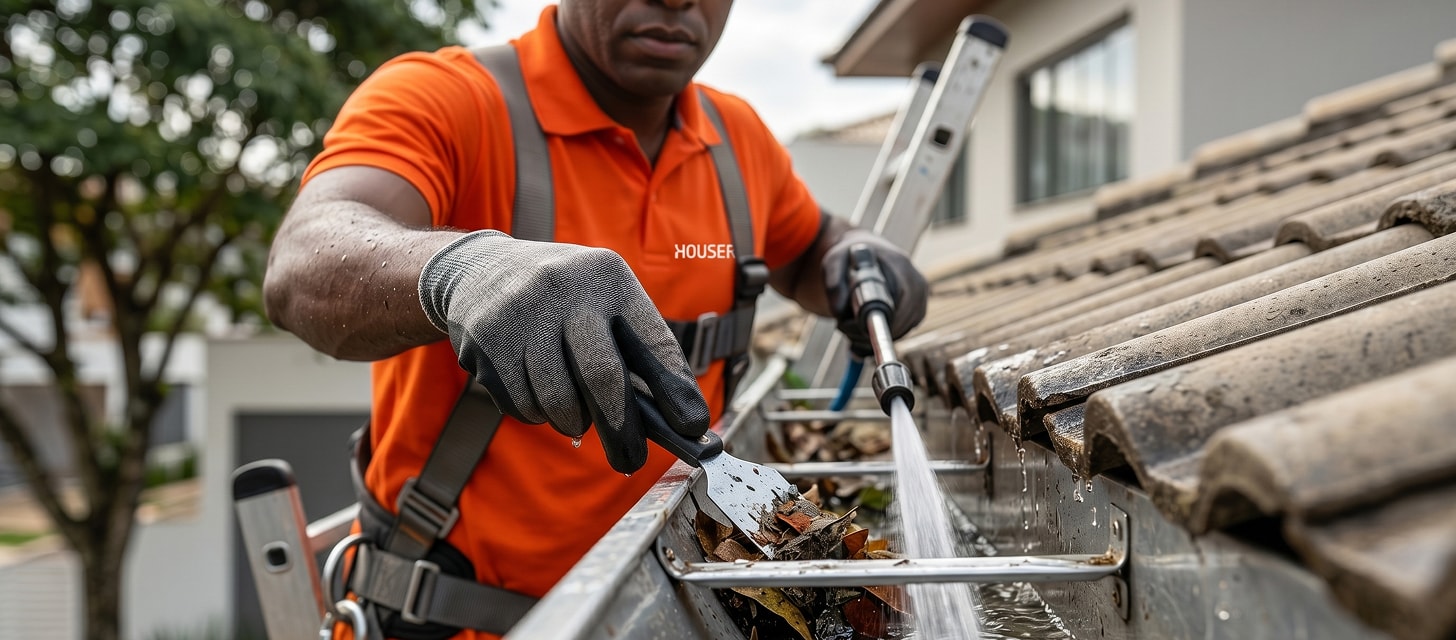 Limpeza de calhas e condutores